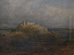 Welsh Landscape With Castle On A Hill by Thomas Danby