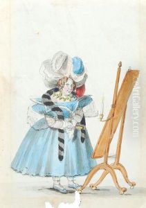 A Group Of 10original Portraits And Social Caricatures by George Dance