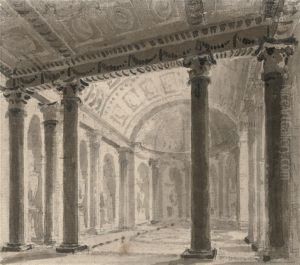 View Of The Interior Of A Basilica by George Dance
