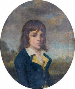Portrait Of A Young Boy, Half-length, In A Blue Coat, A Yellow Waistcoat And A White Chemise