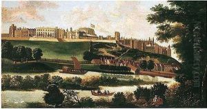 View Of Windsor Castle From The Thames by Hendrick Danckerts