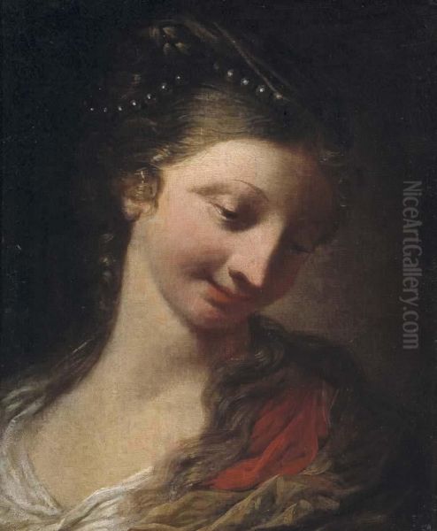 Figura Femminile Con Perle Sui Capelli - view 1
