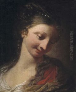 Figura Femminile Con Perle Sui Capelli by Ottaviano Dandini