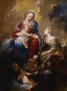 The Mystical Marriage Of Saint Catherine by Pietro Dandini