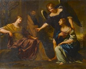 Hagar Before Sarah And Abraham by Vincenzo Dandini