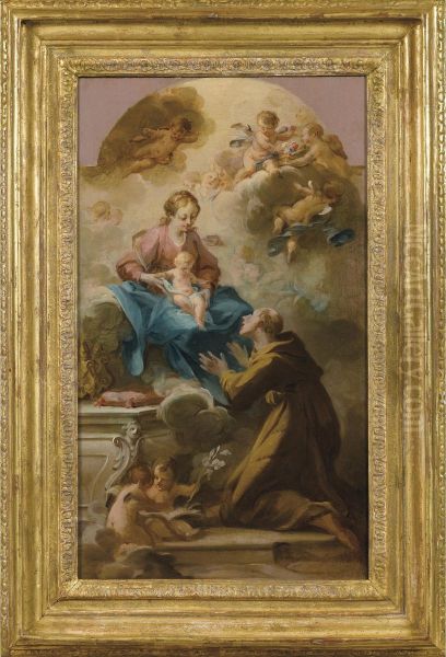 La Vierge A L'enfant Apparaissant A Un Saint Franciscain - view 1