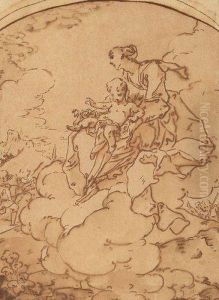 La Vierge A L'enfant Apparaissant Sur Les Nuages A Despelerins by Michel-Francois Dandre-Bardon