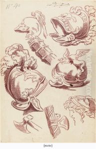 Studies Of Roman Helmets And Fasces by Michel-Francois Dandre-Bardon