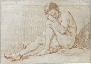 Seated Male Academy Nude