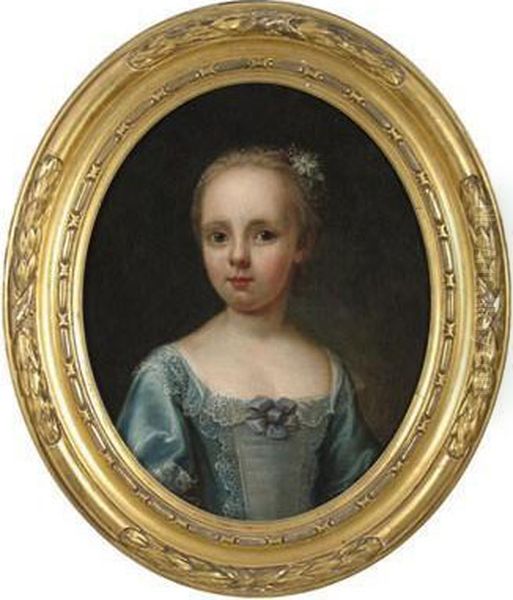 Portrait Of A Girl In A Blue Dress - view 1