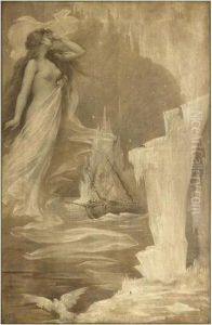 L'aurore Boreale, Projet De Plafond by Henri Camille Danger