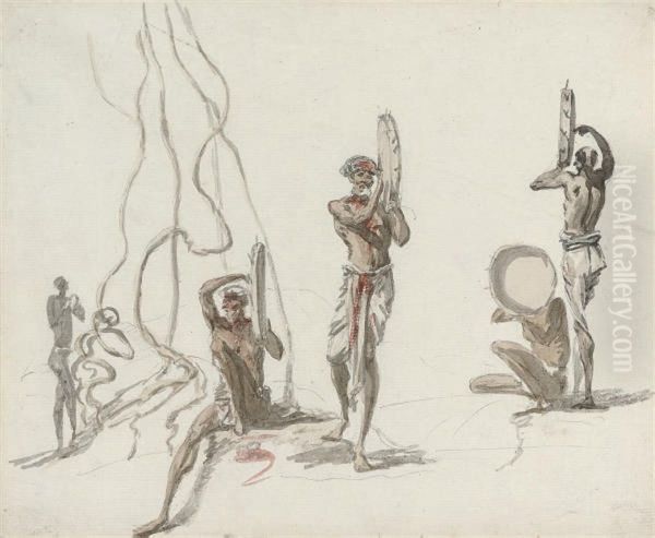 Figures Beating Drums And Dancing - view 1