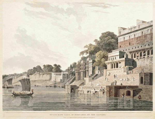 Hindoo Temples At Bindrabund On The River Jumna - view 1