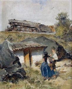 Oben Zieht Die Eisenbahn Vorbei by Josef Danilowatz