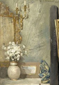 Composition Au Vase De Fleurs Et A La Sculpture by William Turner Dannat