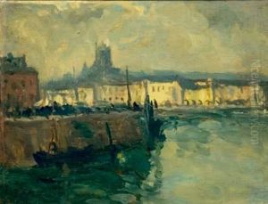 Port Dans La Brume by Alice Dannenberg