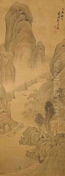 Visiting A Friend By A Mountain Stream - view 1