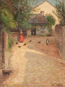 Farmyard In Normandy by Alfred James Daplyn