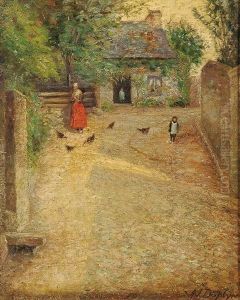 Farmyard In Normandy by Alfred James Daplyn