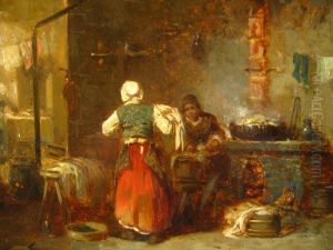 The Washer Women by Alexis Auguste Darcy-Dumoulin