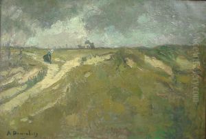 Paysanne Sur Le Chemin by Alexis Auguste Darcy-Dumoulin