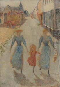 Promenade A Tervueren, Belgique by Leon Dardenne