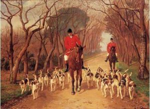 Scene De Chasse A Courre by Louis Darey