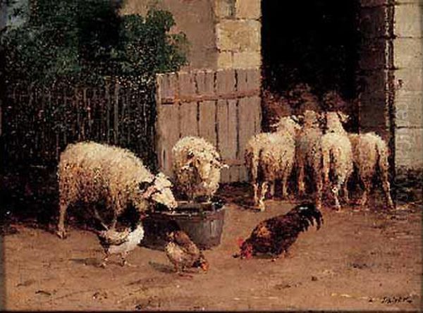 Moutons Et Poules A La Bergerie - view 1