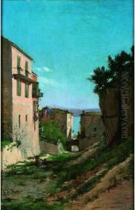 Village Mediterraneen by Paul Joseph Victor Dargaud