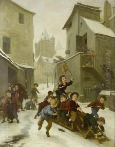 The Bobsleigh by Andre Henri Dargelas