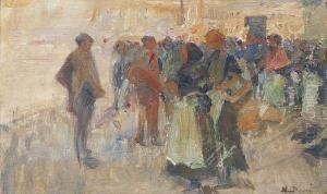 Animation Sur Le Quai by Henri-Gaston Darien