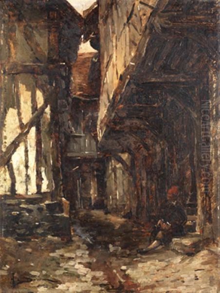 Ramoneur Assis Dans Une Ruelle - view 1