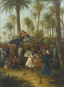 The Festival Of Raja Sankranti, Orissa,india by Alfred Henri Darjou