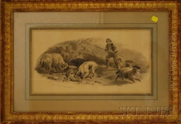Shepherd Defending His Flock - view 1