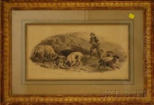 Shepherd Defending His Flock by Felix Octavius Carr Darley