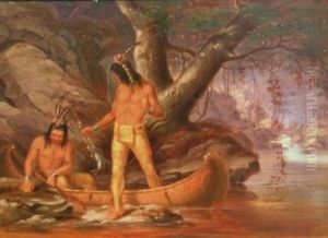 Spearing Fish by Felix Octavius Carr Darley