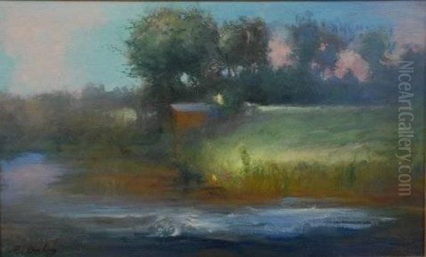 Landscape With Stream In Mist - view 1