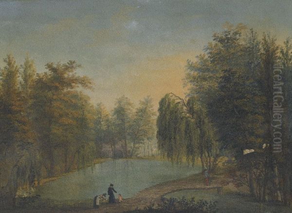 The Banks Of The Thess, Mahrisch Schonberg - view 1