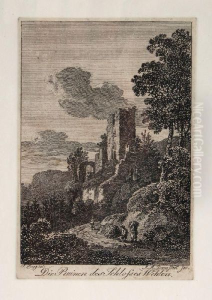 Darnstedt "die Ruinen Des Schloses Wehlen". 1st Quarter 19th Cent - view 1