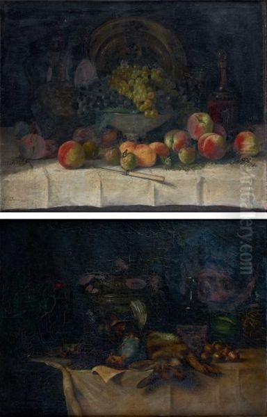Nature Morte Au Gibier : Lievre, Perdrix Grise, Et Aux Legumes - view 1