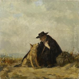 Hirte Mit Seinem Hund by Maximilian Dasio
