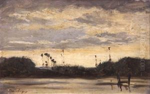 River Sunset by Charles Amelie Daubigny