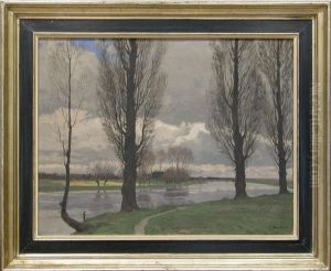 Bord De Riviere Par Temps Gris by Georg Daubner