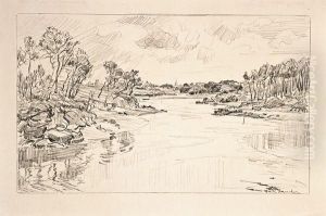 Riviere De Pont-l'abbe by Andre Dauchez