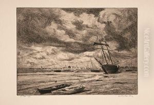 Maree Basse A Loctudy by Andre Dauchez