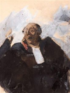 L'avocat by Honore Daumier