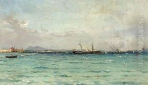 Navire Dans La Rade De Toulon