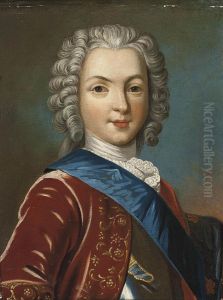 Portrait Of A Gentleman, Traditionally Identified As Charles Edward Stuart, Bonnie Prince Charlie (1720-1788), Bust-length, In A Red Coat And A Blue Sash