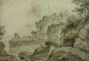 Vue De Tivoli by Joseph Antoine David De Marseille