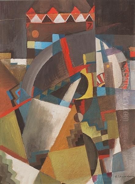 Cubo-futuristic Abstract Composition - view 1